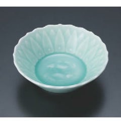 松花堂 波鉢深海青磁双魚