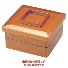 丼重 5.5寸宝春弁当梨地内朱塗(仕切別)浅親