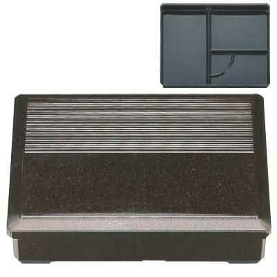 弁当箱 新8寸長手固定弁当茶パール