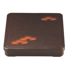 弁当箱 尺1寸角弁当新若松パール(朱天黒仕切付)