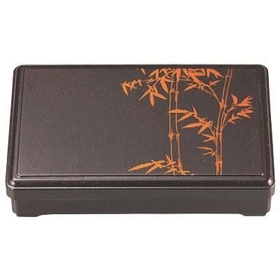 弁当箱 尺0寸長手嵯峨弁当梨地竹(仕切付)