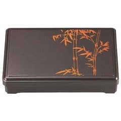 弁当箱 尺0寸長手嵯峨弁当梨地竹(仕切付)