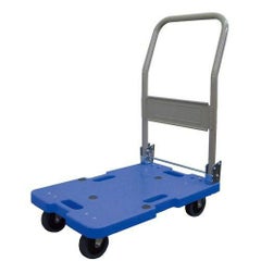 サイレントマスター 静音台車 LSK-201(ハンドル可倒式)ブルー