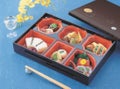 松花堂 ニュー尺3寸松花堂用D.X懐石仕切朱天黒