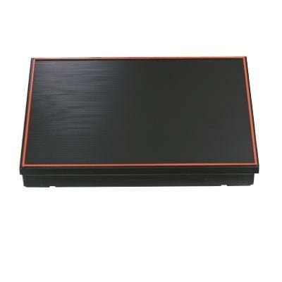 松花堂 尺7寸長手千筋会席松花堂黒天朱内黒塗(仕切別)(強化ABS)