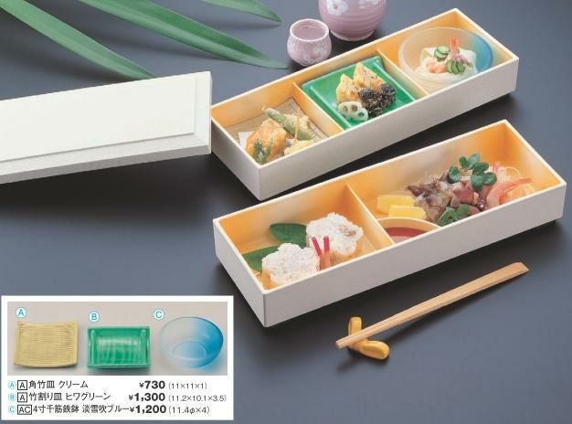 弁当箱 大寿弁当用タレ付クリーム内オレンジ吹塗 クリ-ン塗