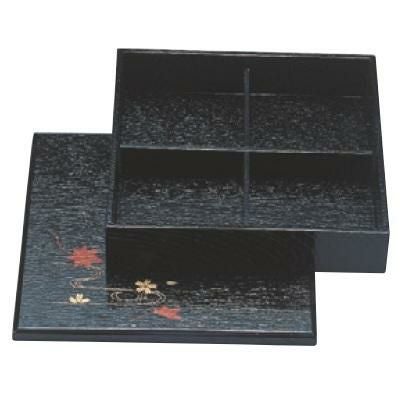 松花堂 8.5寸松花堂春秋オヤフタ十字仕切付