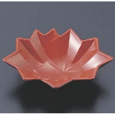 松花堂 重ね紅葉皿黒内朱