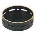 盛器 ミニ丸透かし盛器黒天金