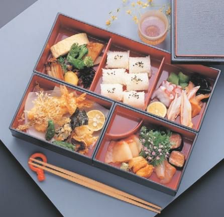 松花堂 尺1寸吹寄会席松花堂黒布目天朱全セット