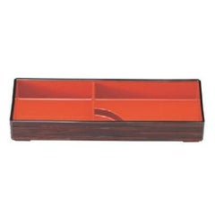 弁当箱 宴弁当用タレ付溜ヘギ目内朱