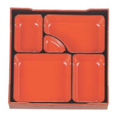 松花堂 7寸松花堂用D.X仕切朱天黒 /業務用/新品/小物送料対象商品