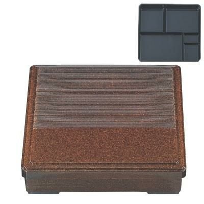 弁当箱 ニュー8寸角固定弁当梨地