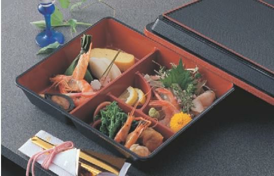 弁当箱 ニューランチ弁当黒渕朱内朱