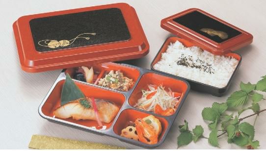 弁当箱 T-182(大)9寸長手副食弁当パール鈴内朱