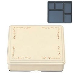 弁当箱 耐熱新7寸角固定弁当クリームチューリップ