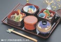 松花堂 4寸ヘギ目松花堂溜内朱親のみ