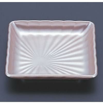 松花堂 菊角皿銀塗