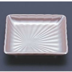 松花堂 菊角皿銀塗