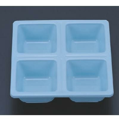 松花堂 D.X四ツ仕切角鉢青磁