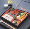 松花堂 耐熱9寸ヘギ目松花堂新ツタ(身・蓋) SH塗