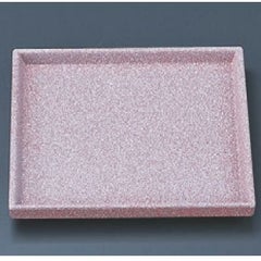 松花堂 正角皿桜志野