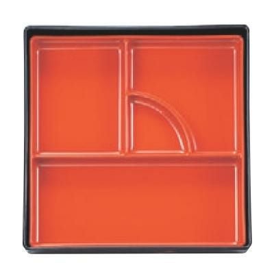 弁当箱 7寸角弁当用仕切朱塗