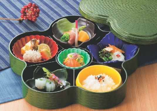 弁当箱 竹目光梅弁当グリーン(蓋のみ) 幅330 奥行300 高さ20