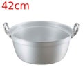 料理鍋(目盛付) 打出 キング アルマイト 42cm