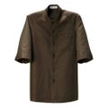 5分袖スタンドカラーコート(男女兼用)サイズ：S～3L カラー：ブラウン,ブラック,ホワイト