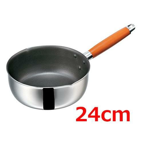 MTI IH二層鋼フッ素雪平鍋24cm HSSP2405
