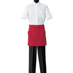 エプロン(男女兼用)サイズ：フリー カラー：レッド,グリーン,ブラック