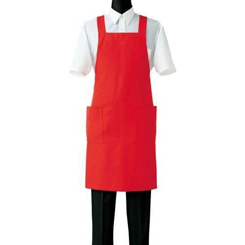 【セブンユニフォーム】エプロン（男女兼用）サイズ：M･L カラー：イエロー,エンジ,オレンジ,グリーン,ダークグリーン,ネイビー,ブラウン,ブラック,ベージュ,レッド