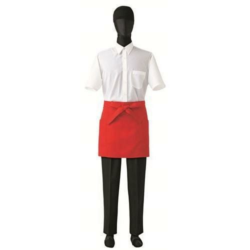 【セブンユニフォーム】エプロン（男女兼用）サイズ：フリー カラー：レッド,ネイビー,エンジ,オレンジ,グリーン,イエロー,ブラウン,ベージュ,ダークグリーン,ブラック