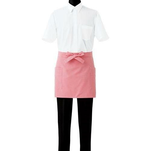 エプロン（男女兼用）サイズ：フリー カラー：ホワイト×ブルー,ホワイト×レッド,ホワイト×キャメル,ホワイト×ブラウン,ホワイト×ブラック