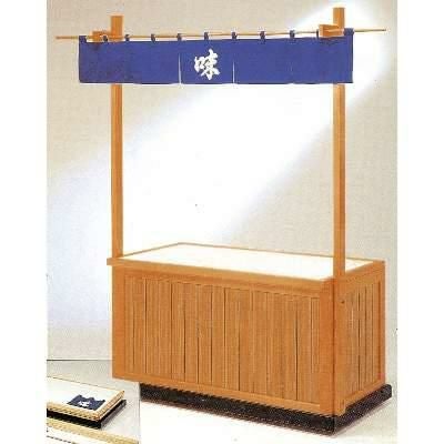 組立式屋台 化粧合板（天板ポリ合板）11-457-5 幅1500×奥行750×高さ2050(mm) 【送料別】