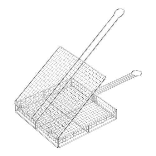 18-8地鶏焼き網 蓋付き 大