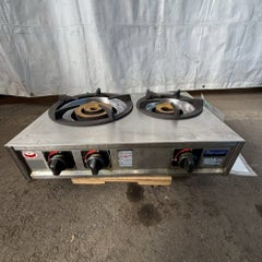 中古】ガステーブルコンロ 2口 マルゼン M-212C 幅595×奥行420×高さ160 