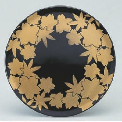 回転寿司皿 寿司皿黒春秋 高さ21 直径:150