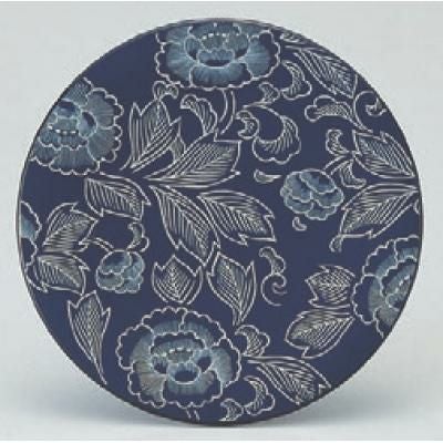 回転寿司皿 寿司皿紺に牡丹