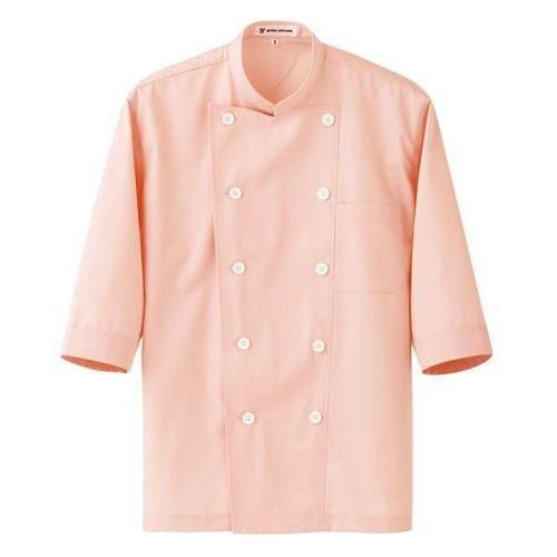 コックシャツサイズ：S～3L カラー：ホワイト,ライトピンク