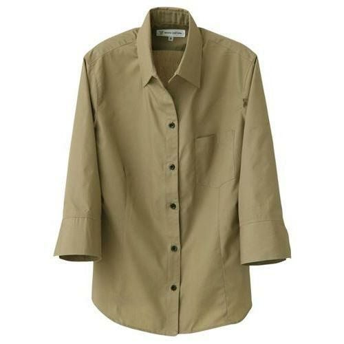 スキッパーカラーシャツ（女性用）サイズ：7～15 カラー：ブラウン,ブラック,モカ