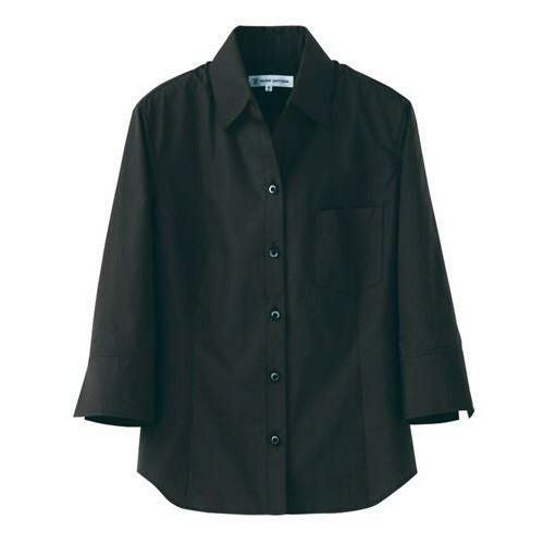 スキッパーカラーシャツ（女性用）サイズ：7～15 カラー：ブラウン,ブラック,モカ