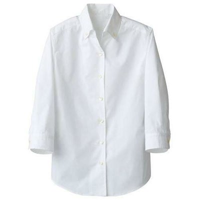 スキッパーボタンダウンシャツ（女性用）サイズ：7～15 カラー：ブラウン,ホワイト