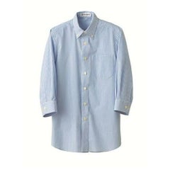 ボタンダウンシャツ（男女兼用）サイズ：SS～5L カラー：ホワイト×サックス,ホワイト×ネイビー