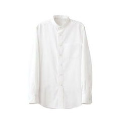 スタンドカラーシャツ（男女兼用）サイズ：SS～5L カラー：ネイビー,ホワイト