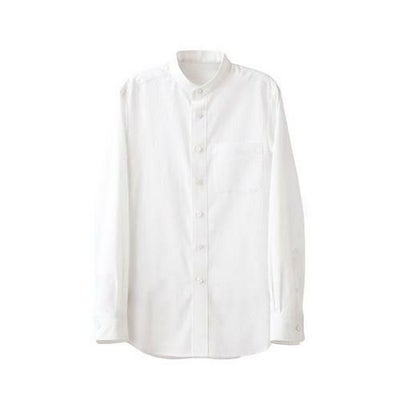 スタンドカラーシャツ（男女兼用）サイズ：SS～5L カラー：ネイビー,ホワイト