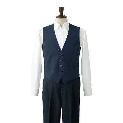 ベスト（男性用）サイズ：S～4L カラー：ストライプ,ホワイト×サックス,ネイビー,ホワイト