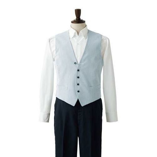 ベスト（男性用）サイズ：S～4L カラー：ストライプ,ホワイト×サックス,ネイビー,ホワイト