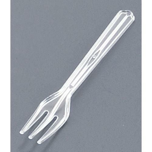 使い捨てフォーク #110(500本入) 透明 袋入
